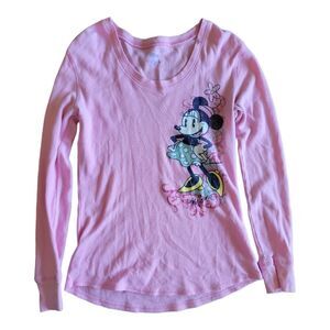 Disney Store Minnie Mouse Long Sleeve Thermal Top Size M